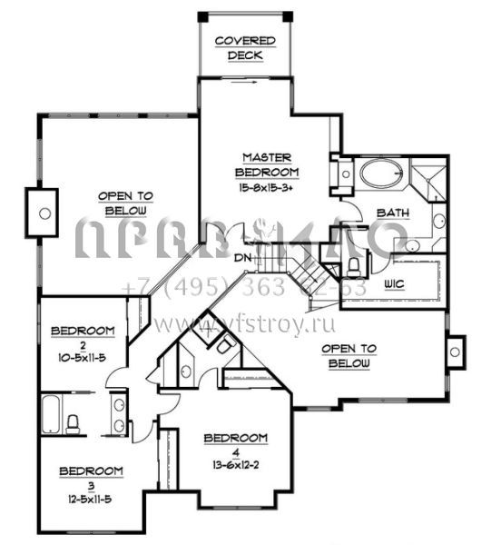 Проект двухэтажного дома с гаражом на три и более машин в американском стиле S5-446 (5631-00016)