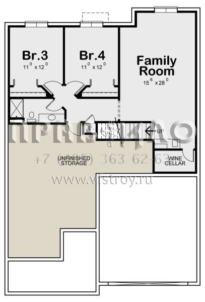 Проект двухэтажного дома с гаражом на две машины в американском стиле S5-258 (402-01707)