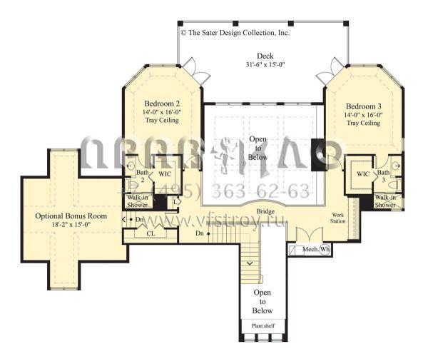 Проект двухэтажного дома с гаражом на две машины в стиле Ранчо S5-288 (8436-00033)