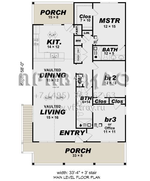 Проект двухэтажного дома с гаражом на три и более машин в прибрежном стиле S5-144 (940-00826)