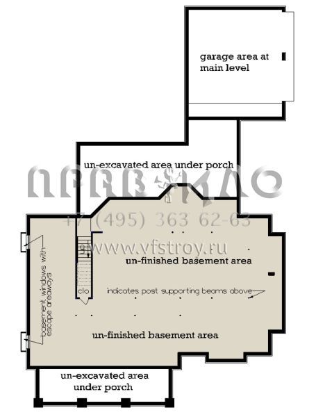 Проект одноэтажного дома с гаражом на две машины в стиле Ранчо S5-184 (048-00287)