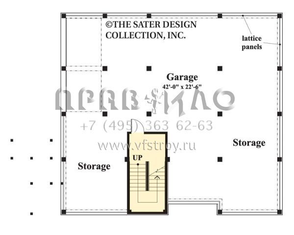 Проект трехэтажного дома с гаражом на две машины в стиле Ранчо S5-172 (8436-00080)