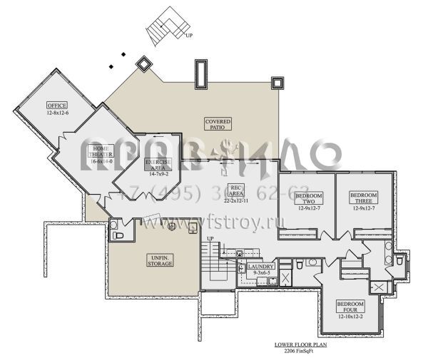 Проект одноэтажного дома с гаражом на три и более машин в американском стиле S5-450 (5631-00228)