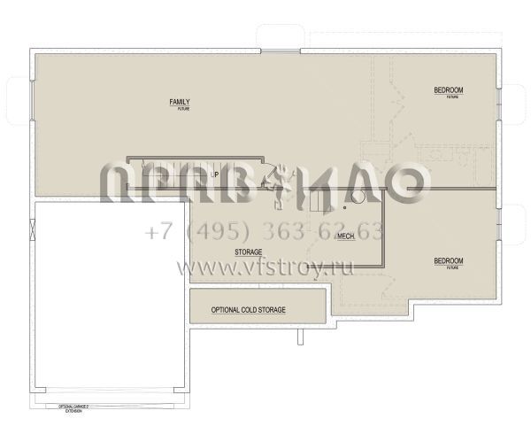Проект одноэтажного дома с гаражом на две машины в современном стиле S5-154 (8768-00129)