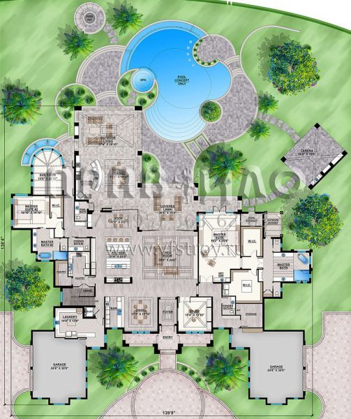 Проект двухэтажного дома с гаражом на три и более машин в современном стиле S5-857 (207-00074)