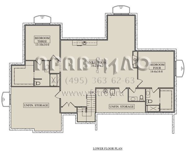 Проект одноэтажного дома с гаражом на три и более машин в американском стиле S5-227 (5631-00245)