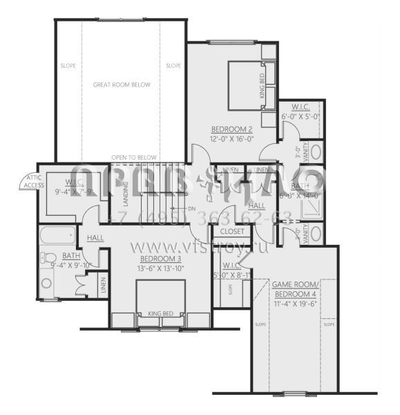Проект двухэтажного дома с гаражом на две машины в современном стиле S5-302 (8687-00004)