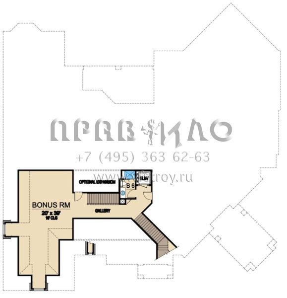 Проект одноэтажного дома с гаражом на три и более машин в современном стиле S5-713 (5445-00183)