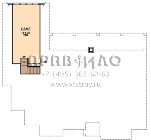 Проект одноэтажного дома с гаражом на три и более машин в английском стиле S5-396 (5445-00170)