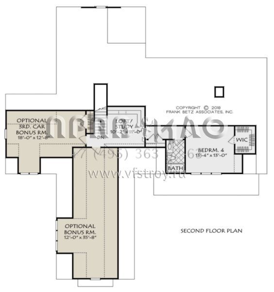 Проект двухэтажного дома с гаражом на две машины в стиле Ранчо S5-241 (8594-00317)