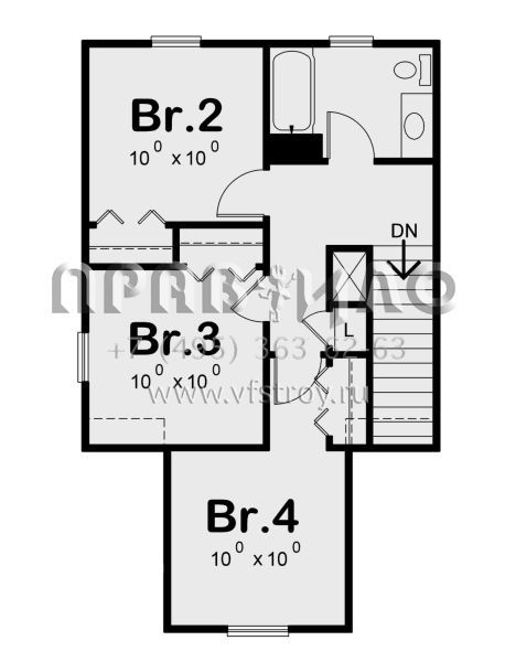 Проект двухэтажного дома с гаражом на две машины в американском стиле S5-144 (402-01654)