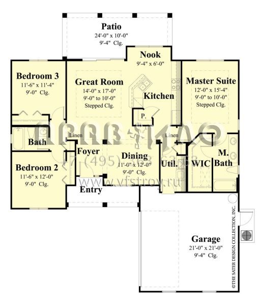 Проект одноэтажного дома с гаражом на две машины в современном стиле S5-134 (8436-00054)