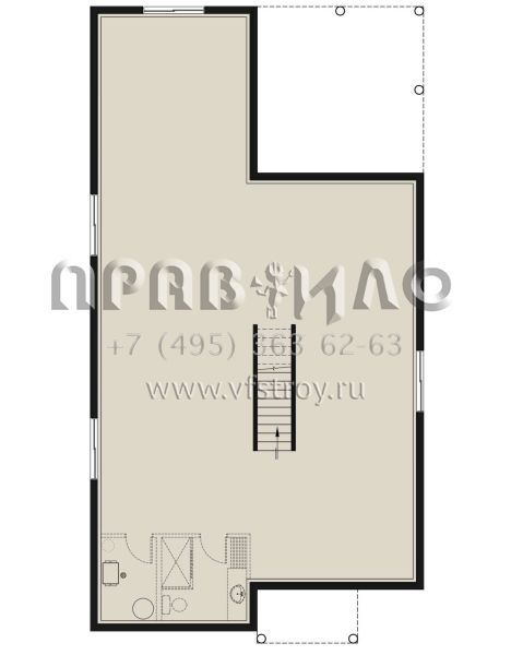 Проект одноэтажного дома без гаража в стиле Ранчо S5-149 (034-01213)