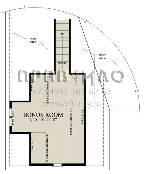 Проект одноэтажного дома с гаражом на две машины в стиле Ранчо S5-187 (7922-00236)
