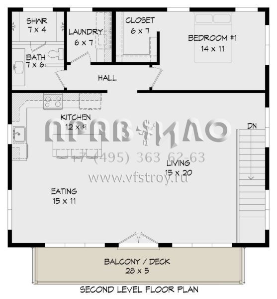 Проект двухэтажного дома с гаражом на три и более машин в современном стиле S5-115 (940-00600)