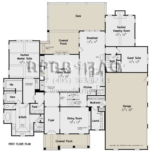 Проект двухэтажного дома с гаражом на три и более машин в английском стиле S5-382 (8594-00148)