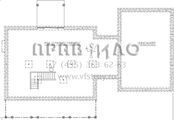 Проект двухэтажного дома с гаражом на три и более машин в стиле Ранчо S5-247 (1754-00024)