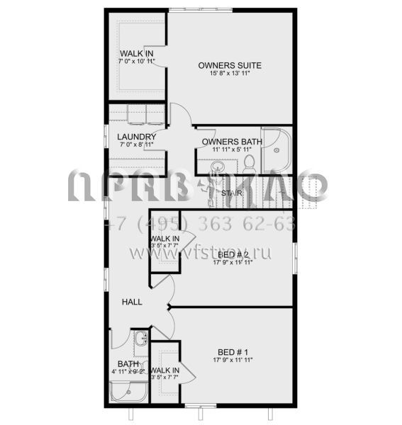 Проект двухэтажного дома с гаражом на три машины в стиле БарнХаус S5-207 (2802-00202)