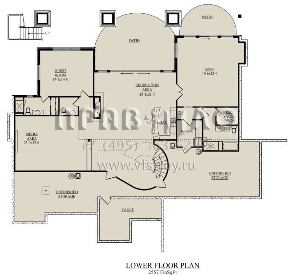 Проект двухэтажного дома с гаражом на три и более машин в стиле Шале S5-465 (5631-00123)