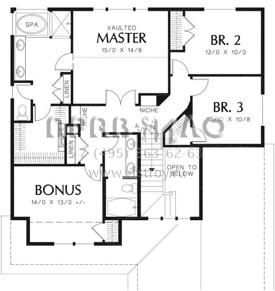 Проект двухэтажного дома с гаражом на две машины в американском стиле S5-208 (2559-00334)