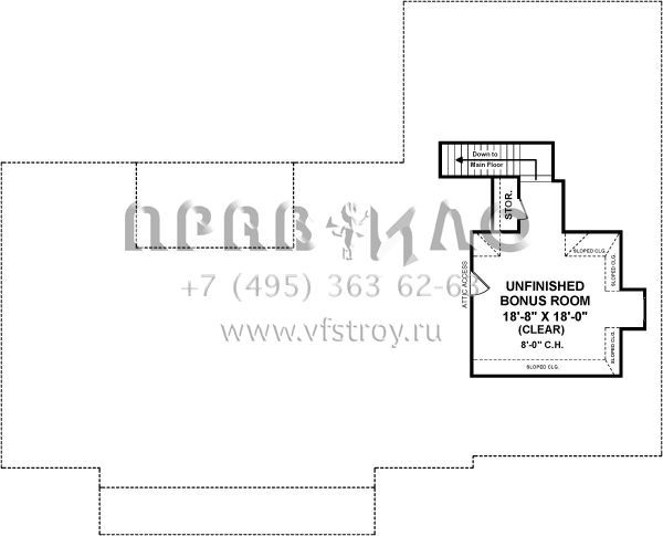 Проект одноэтажного дома с гаражом на три и более машин в стиле Ранчо S5-253 (348-00221)