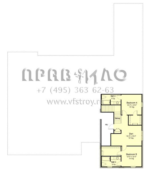 Проект двухэтажного дома с гаражом на три и более машин в современном стиле S5-419 (7516-00072)