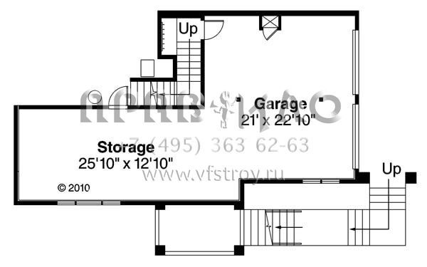 Проект трехэтажного дома с гаражом на две машины в английском стиле S5-226 (035-00576)
