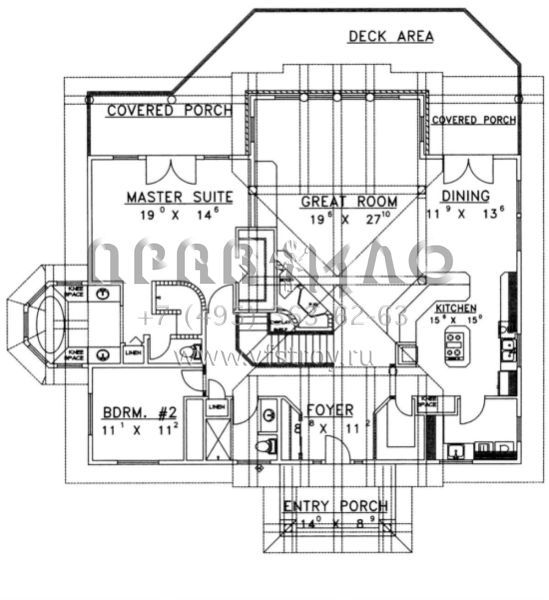 Проект одноэтажного дома без гаража в современном стиле S5-407 (039-00362)