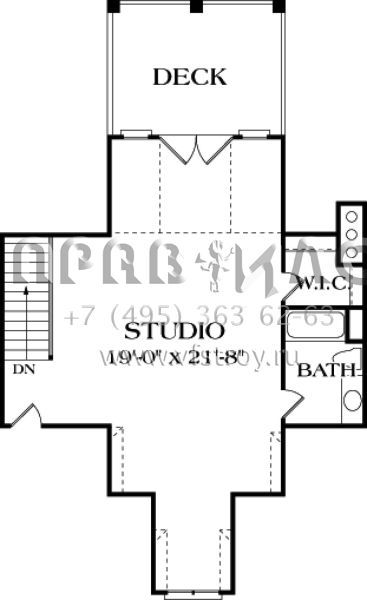 Проект трехэтажного дома с гаражом на три и более машин в американском стиле S5-429 (3323-00468)