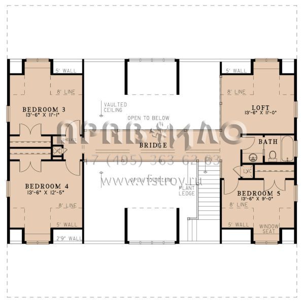 Проект двухэтажного дома с гаражом на две машины в стиле Шале S5-256 (8318-00336)