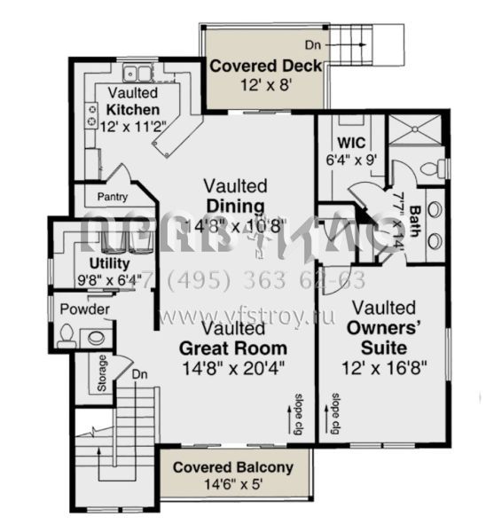 Проект двухэтажного дома с гаражом на две машины в современном стиле S5-175 (035-00885)