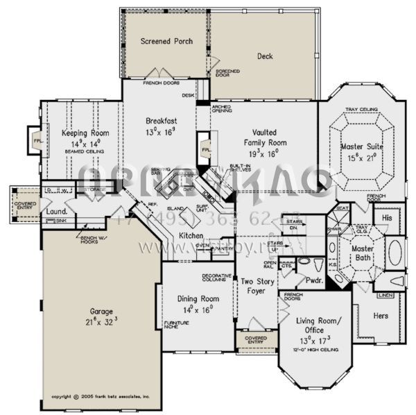 Проект двухэтажного дома с гаражом на три и более машин в английском стиле S5-365 (8594-00267)