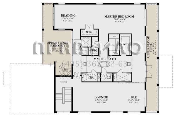 Проект трехэтажного дома с гаражом на две машины в прибрежном стиле S5-446 (3978-00259)