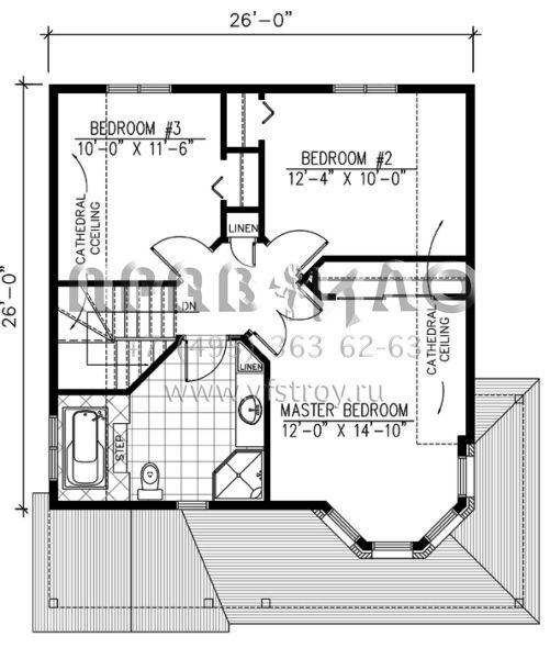 Проект двухэтажного дома без гаража в английском стиле S5-130 (1785-00019)