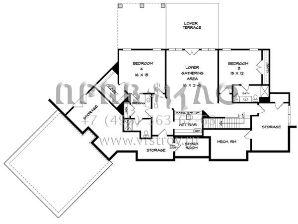 Проект одноэтажного дома с гаражом на две машины в стиле Ранчо S5-376 (6082-00003)