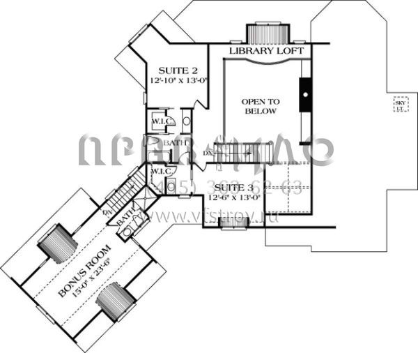 Проект двухэтажного дома с гаражом на две машины в английском стиле S5-303 (3323-00258)