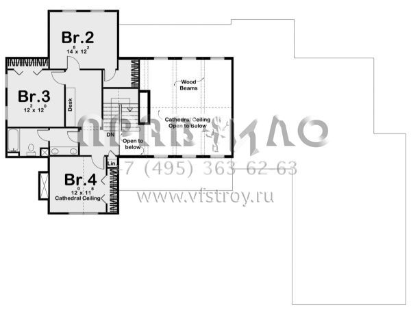 Проект двухэтажного дома с гаражом на две машины в современном стиле S5-283 (963-00152)