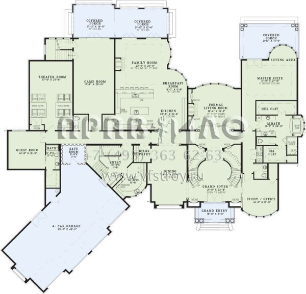 Проект двухэтажного дома с гаражом на три и более машин в современном стиле S5-785 (110-01023)