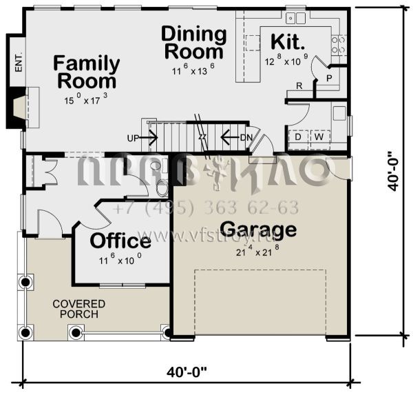 Проект двухэтажного дома с гаражом на две машины в стиле Райт S5-215 (402-01615)