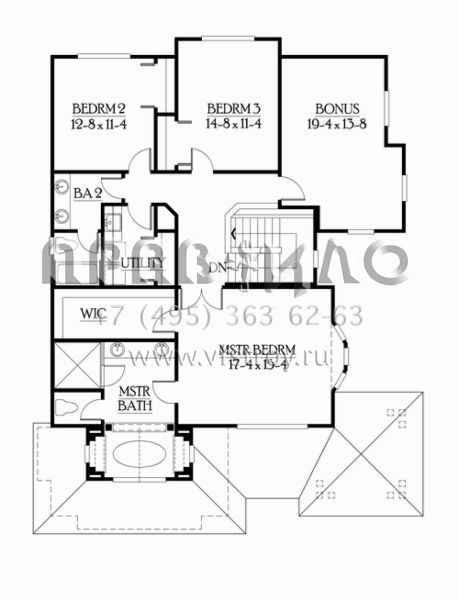 Проект двухэтажного дома с гаражом на три и более машин в скандинавском стиле S5-299 (341-00012)