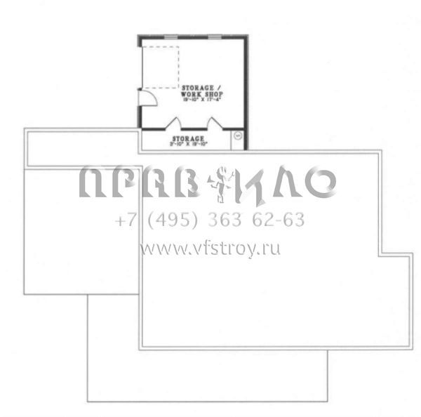 Проект одноэтажного дома с гаражом на две машины в стиле Ранчо S5-242 (110-00121)