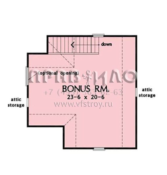 Проект одноэтажного дома с гаражом на две машины в стиле Ранчо S5-140 (2865-00332)