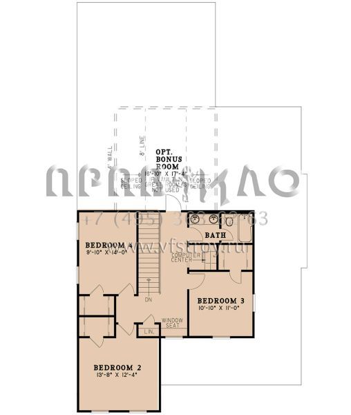 Проект двухэтажного дома с гаражом на две машины в современном стиле S5-211 (8318-00105)