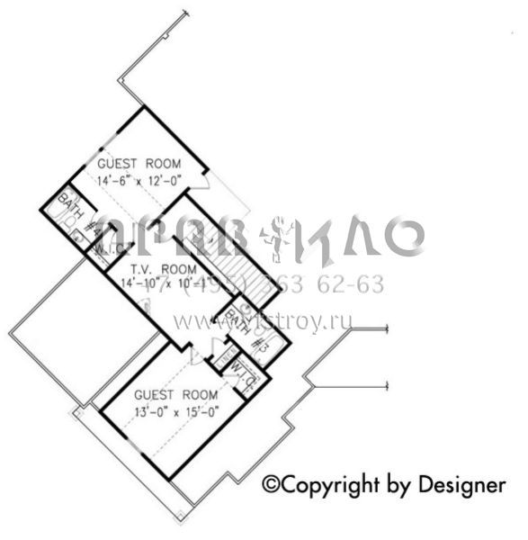 Проект двухэтажного дома с гаражом на две машины в стиле Шале S5-368 (699-00076)