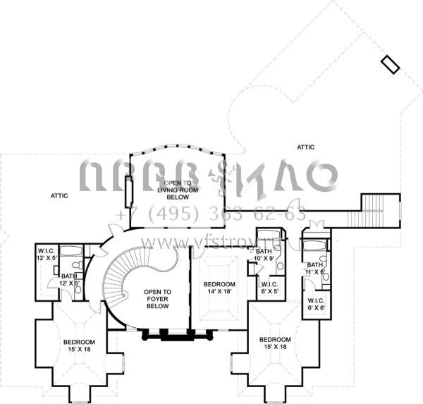 Проект двухэтажного дома с гаражом на три и более машин в современном стиле S5-488 (4195-00022)