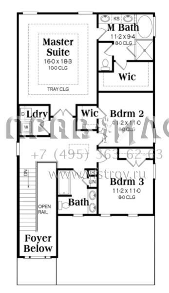 Проект двухэтажного дома с гаражом на две машины в американском стиле S5-202 (009-00126)