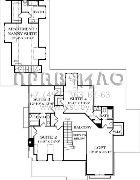 Проект двухэтажного дома с гаражом на три и более машин в английском стиле S5-368 (3323-00392)