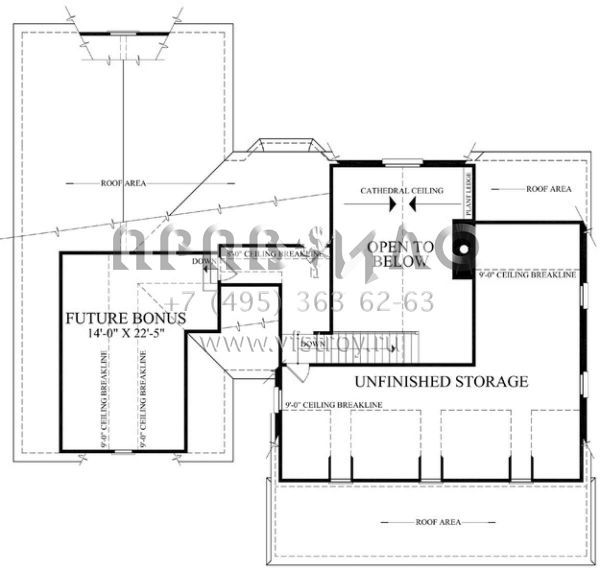 Проект одноэтажного дома с гаражом на две машины в стиле Ранчо S5-195 (7922-00040)