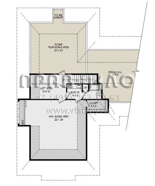 Проект двухэтажного дома с гаражом на три и более машин в американском стиле S5-377 (940-00185)