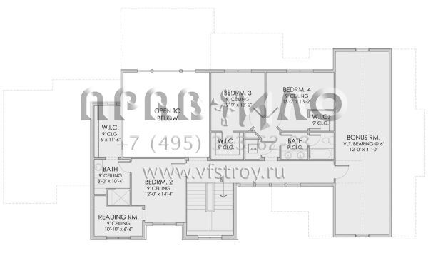 Проект двухэтажного дома с гаражом на три и более машин в современном стиле S5-380 (6422-00076)